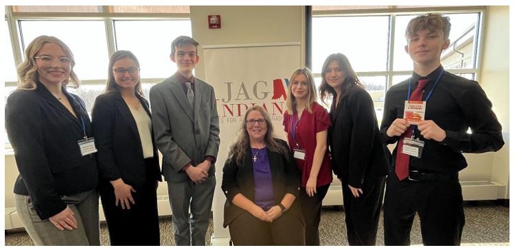 Six JAG students attending the final Region 9 Career Development Conference at Ivy Tech in Madison, Indiana.
