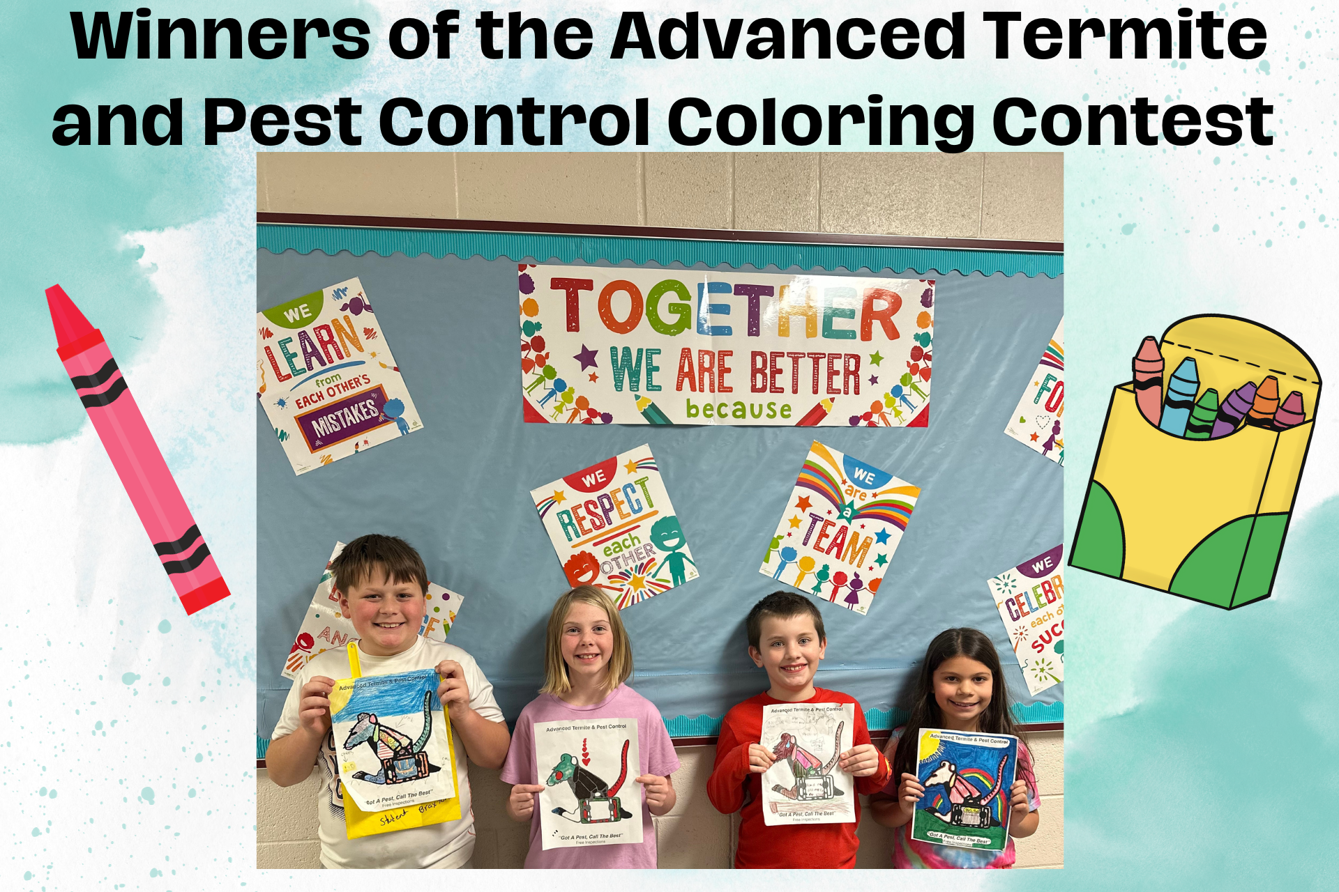 Winners of Advanced Termite Coloring contest 