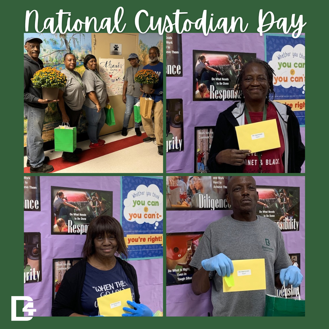photo collage of custodians