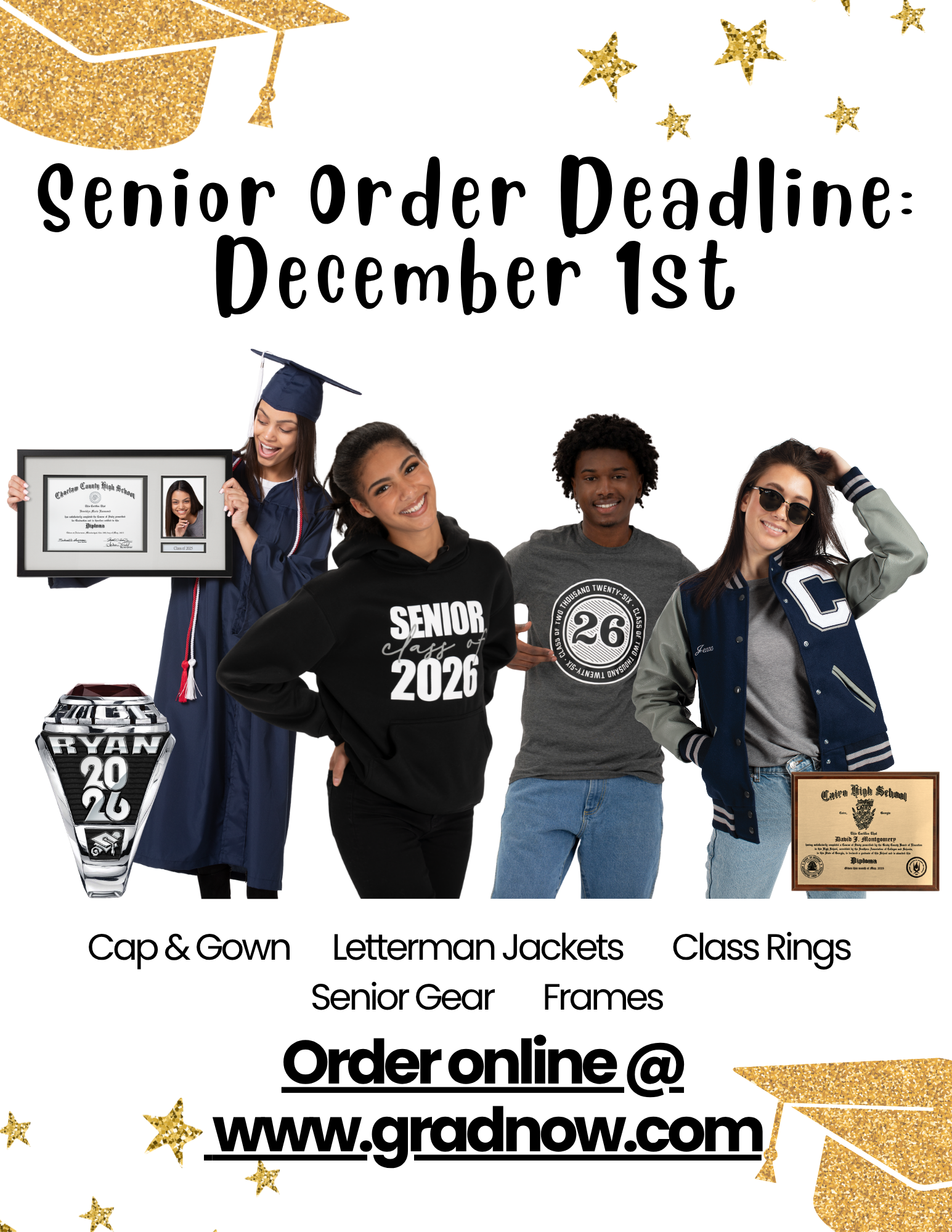 Senior Deadline for Orders 12-1-25