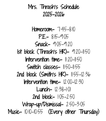 schedule