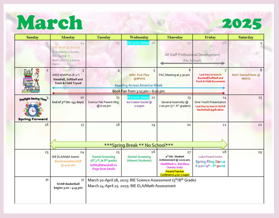 March calendar