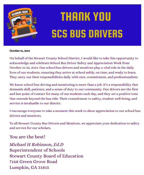 School Bus Safety Week 