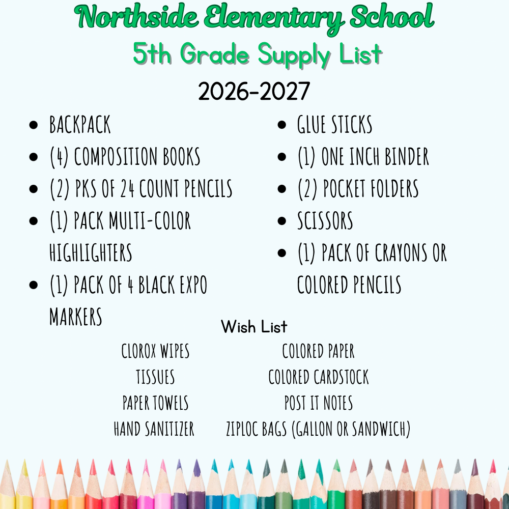 5th Grade Supply List