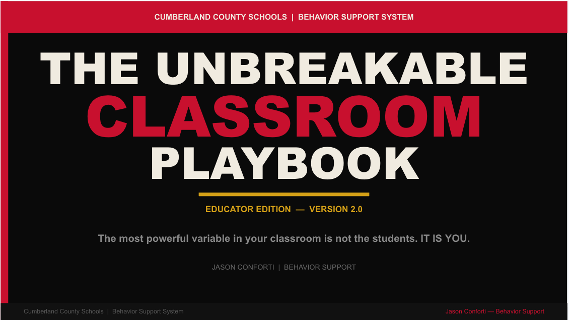 The Unbreakable Classroom Playbook 2.0