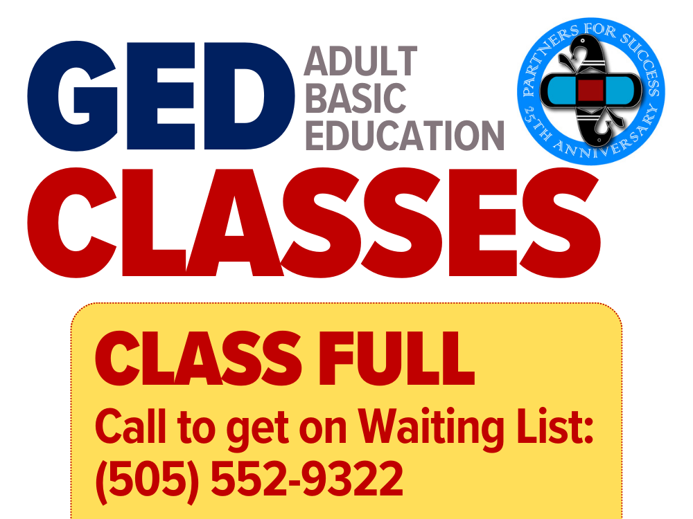 Adult Basic Education (GED) Classes by NMSU at PFS