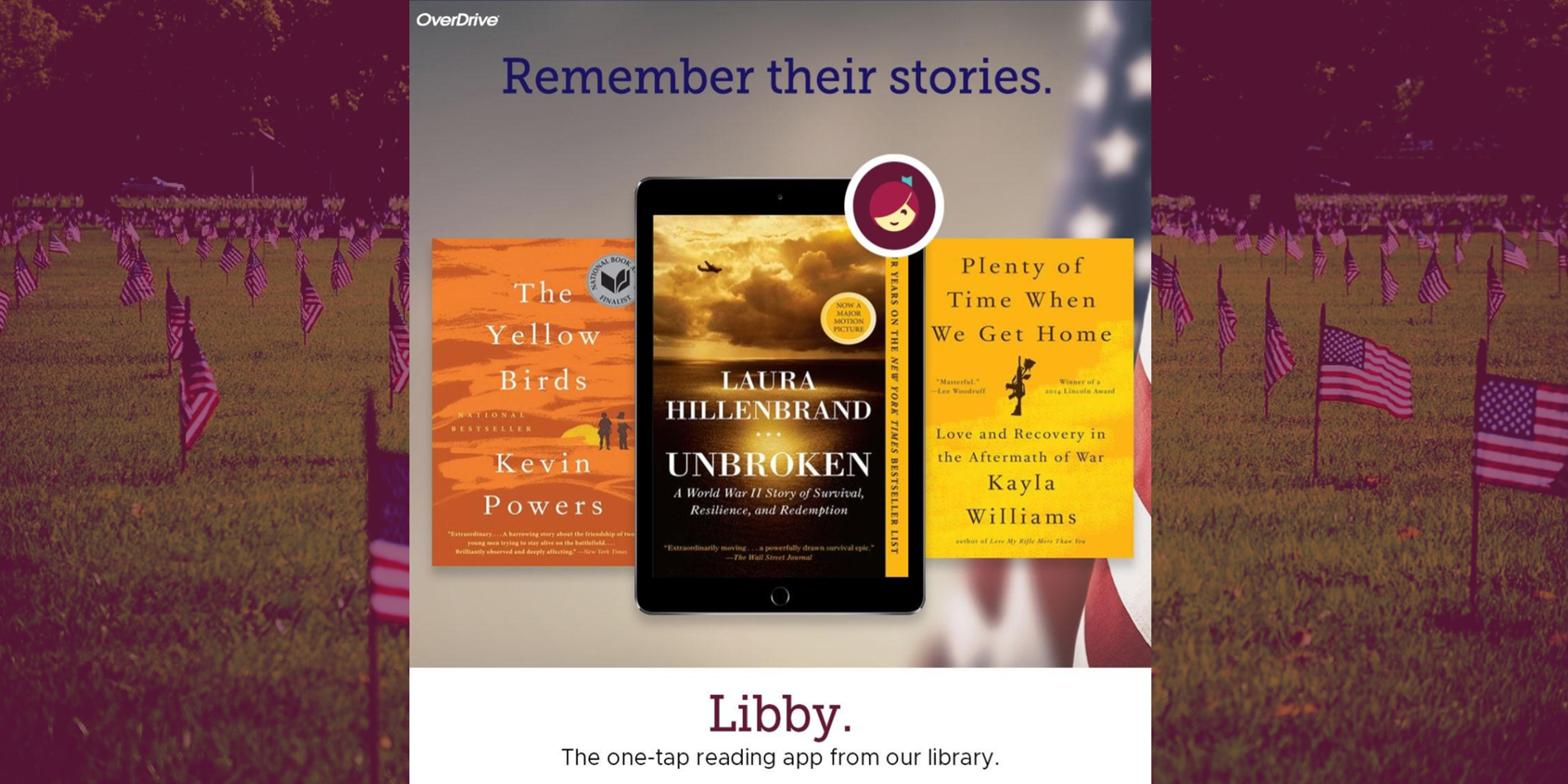 Books anytime with ebooks and audiobook downloads using your library card!