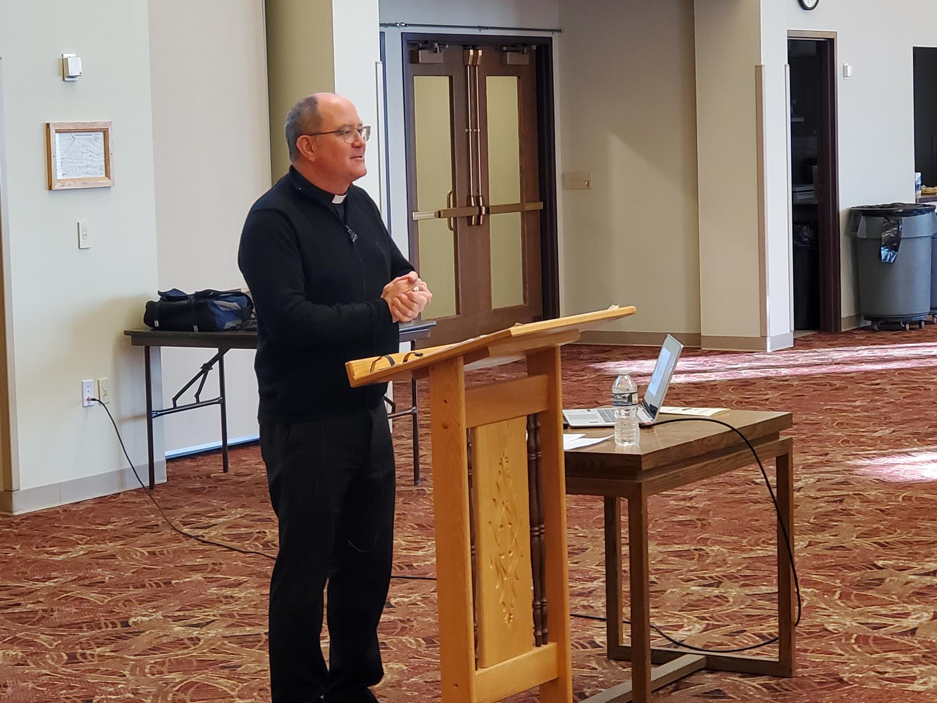 Fr. Kroll starting his presentation.