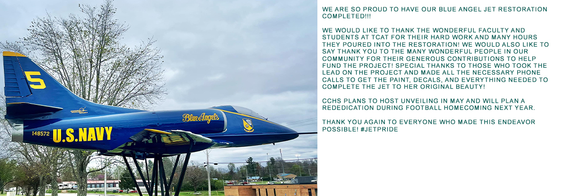 We are so proud to have our Blue Angel Jet restoration completed!