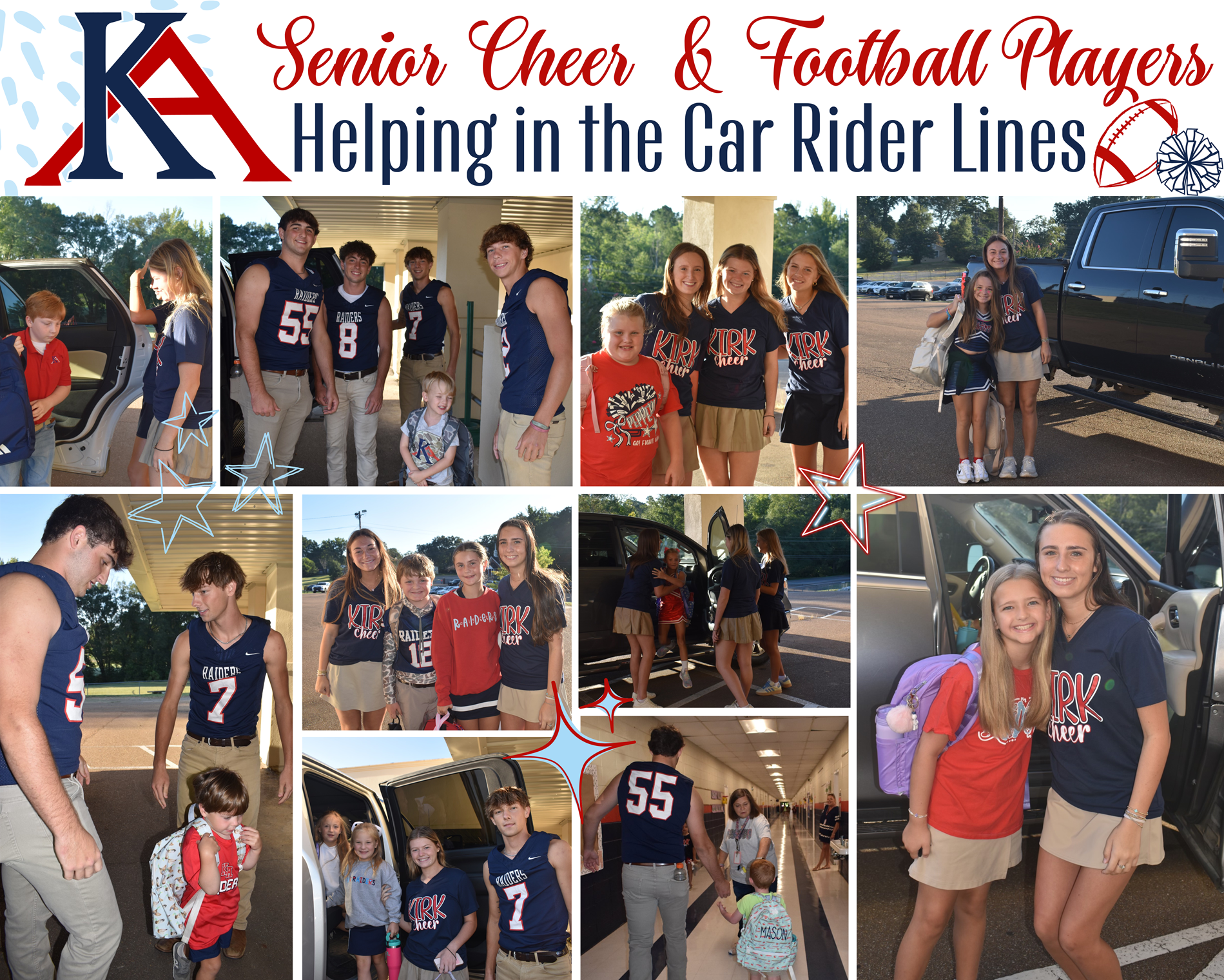 Seniors Helping with Car Rider Line