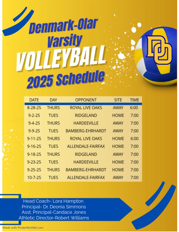 Varsity Volleyball Schedule 2025