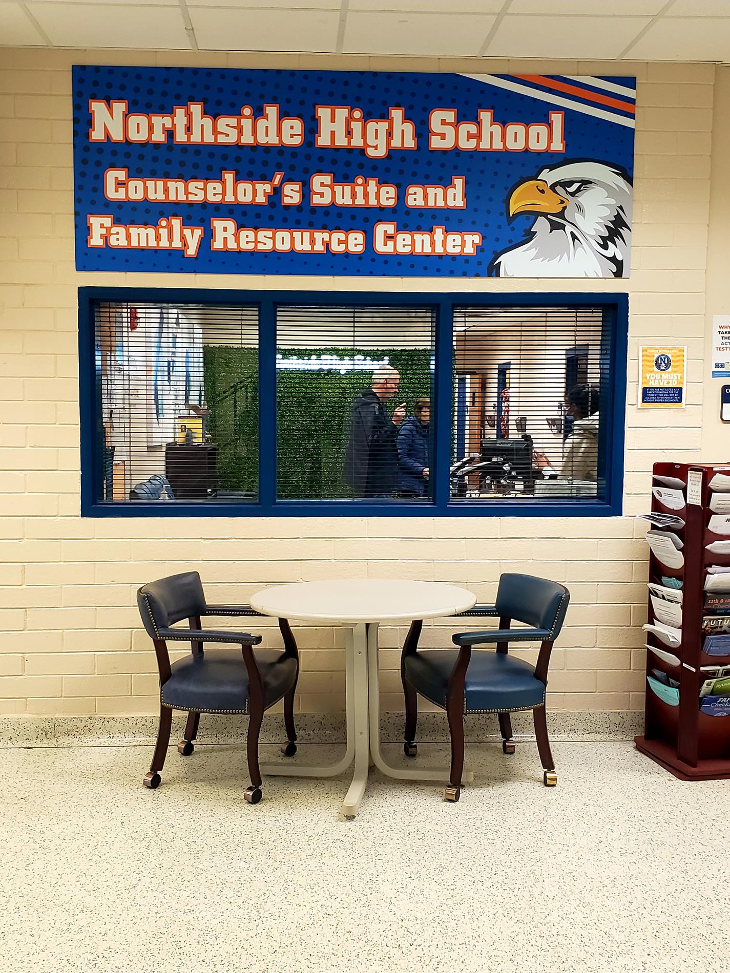 The Parent Resource Center is located inside the Counselor's Suite. 