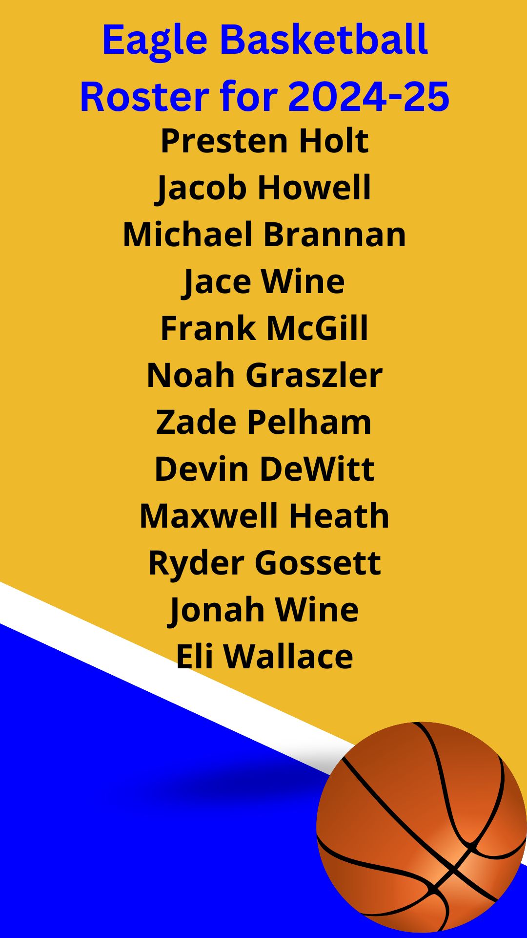 2024-2025 Eagles Basketball Roster