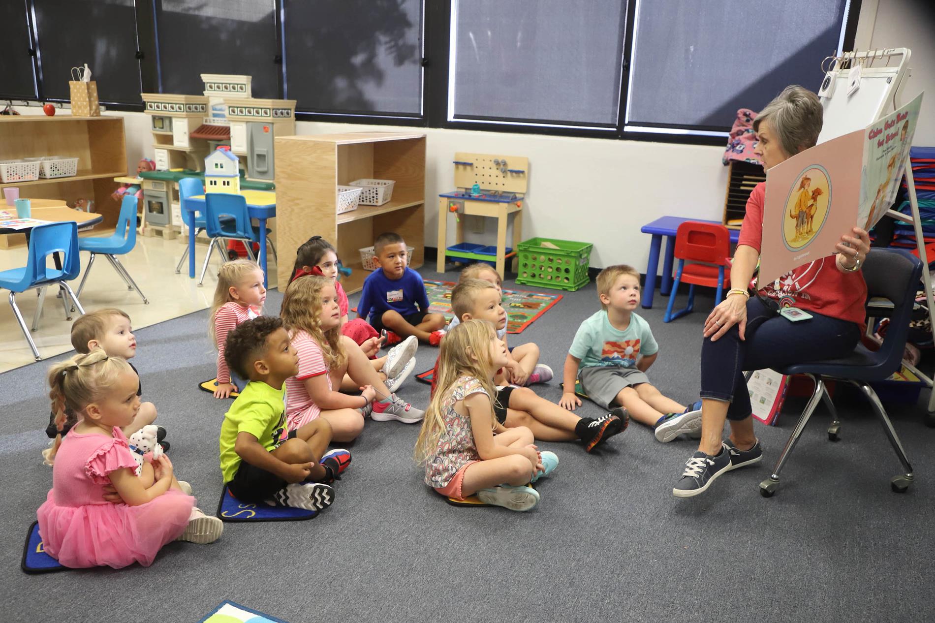 Students being read to