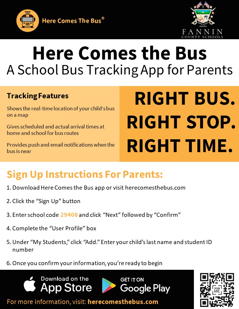 Here Comes the Bus app for parents.