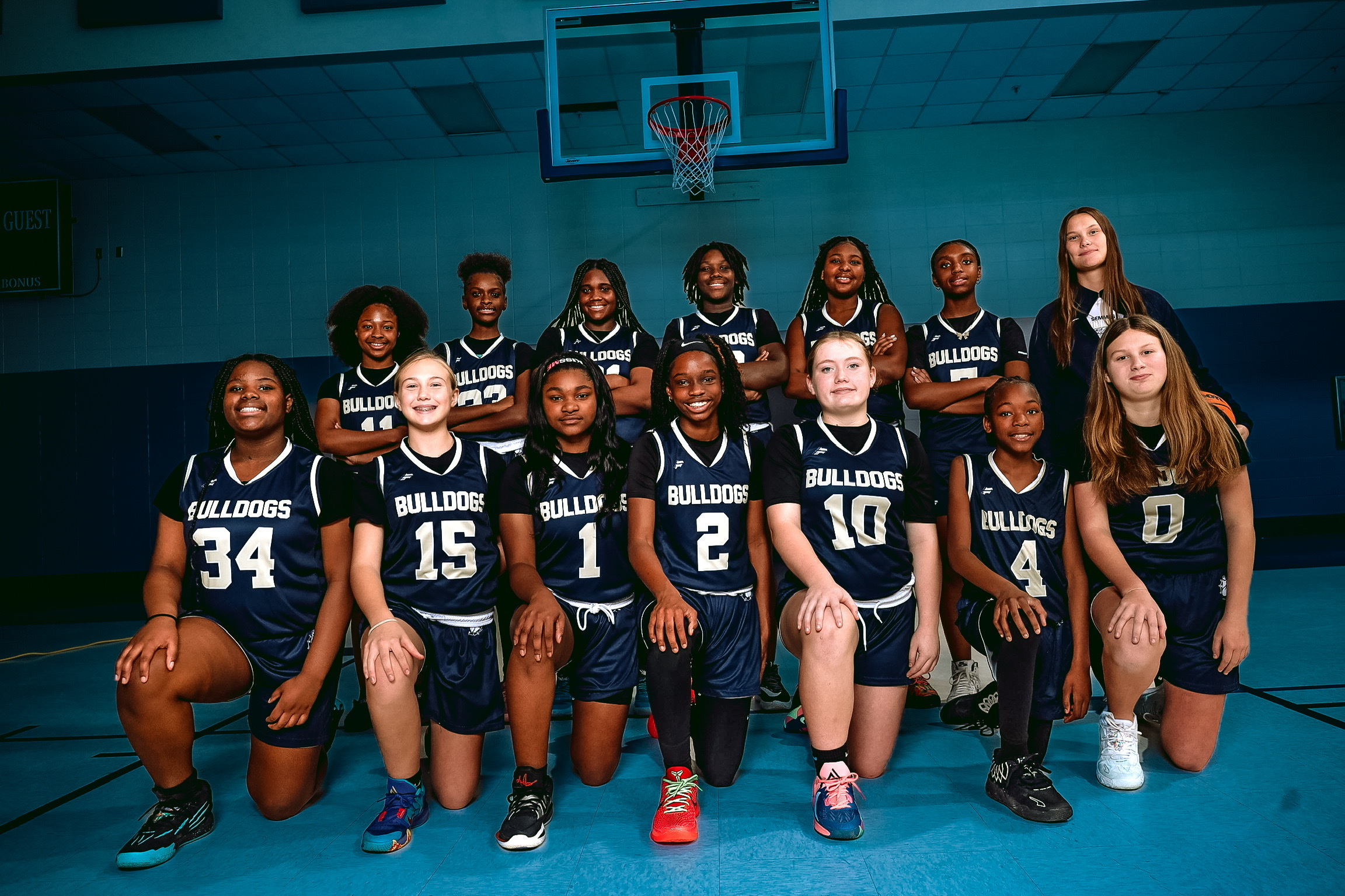 Girls basketball group photo