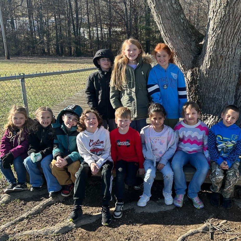 1st grade playing on playground