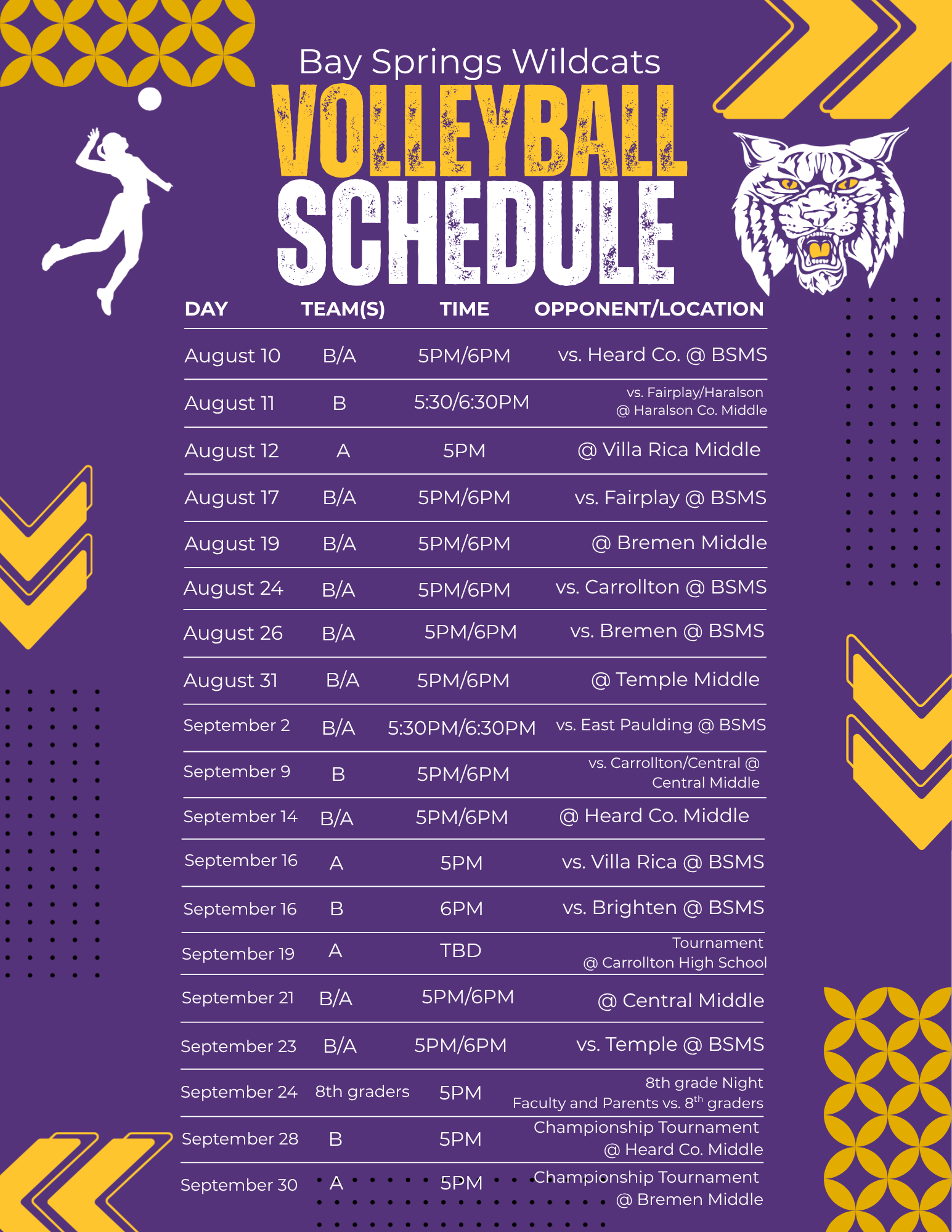schedule