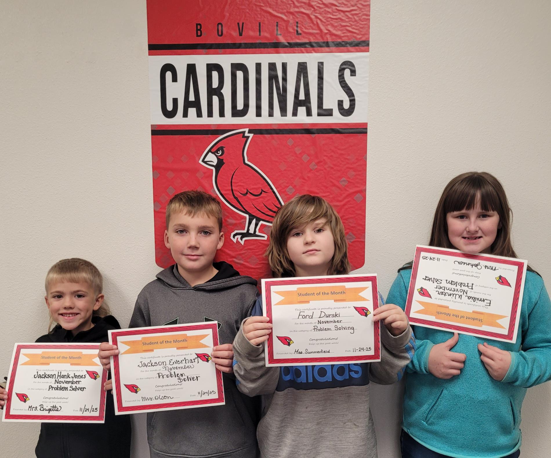 November Students of the Month