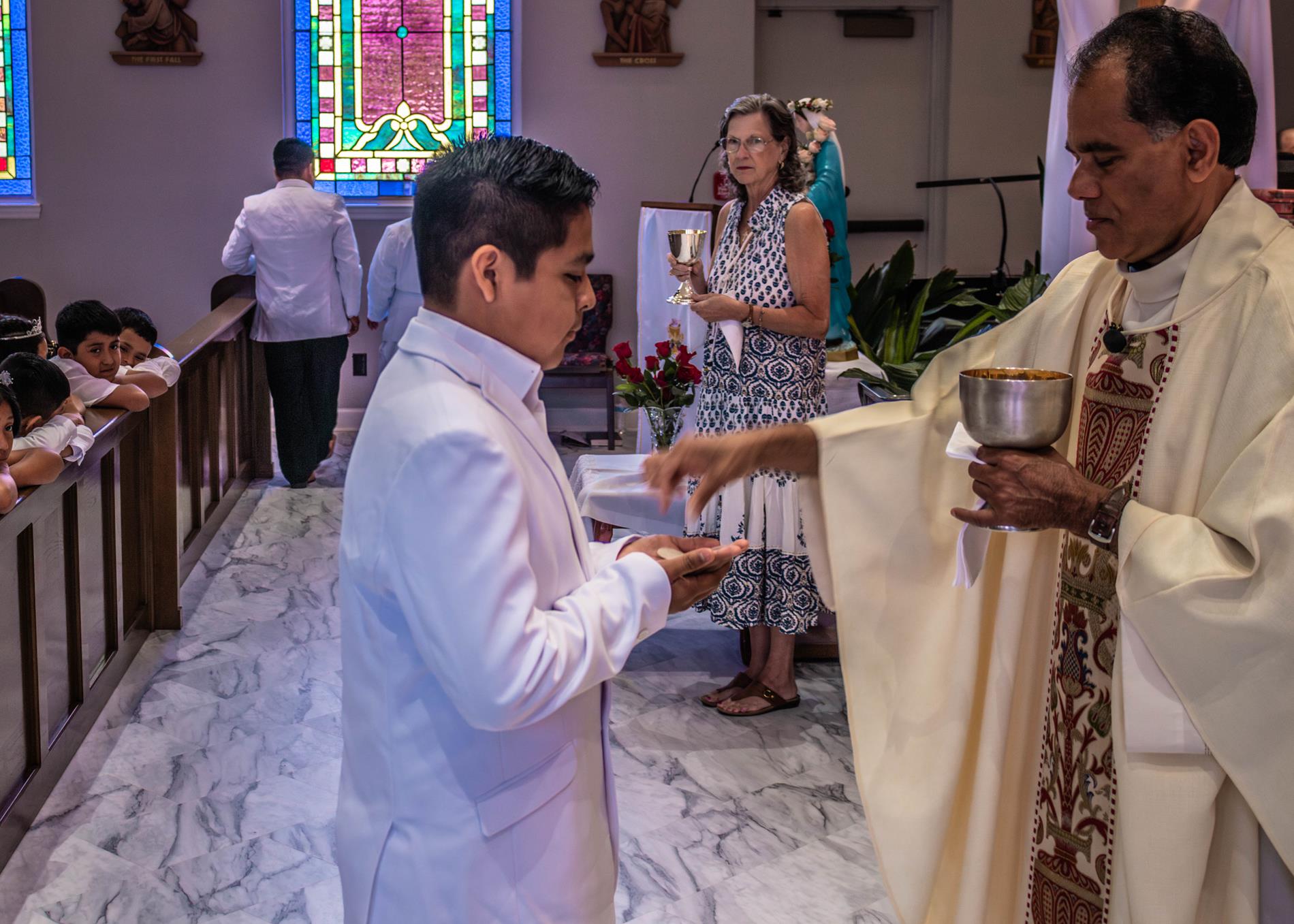 Receiving First Communion