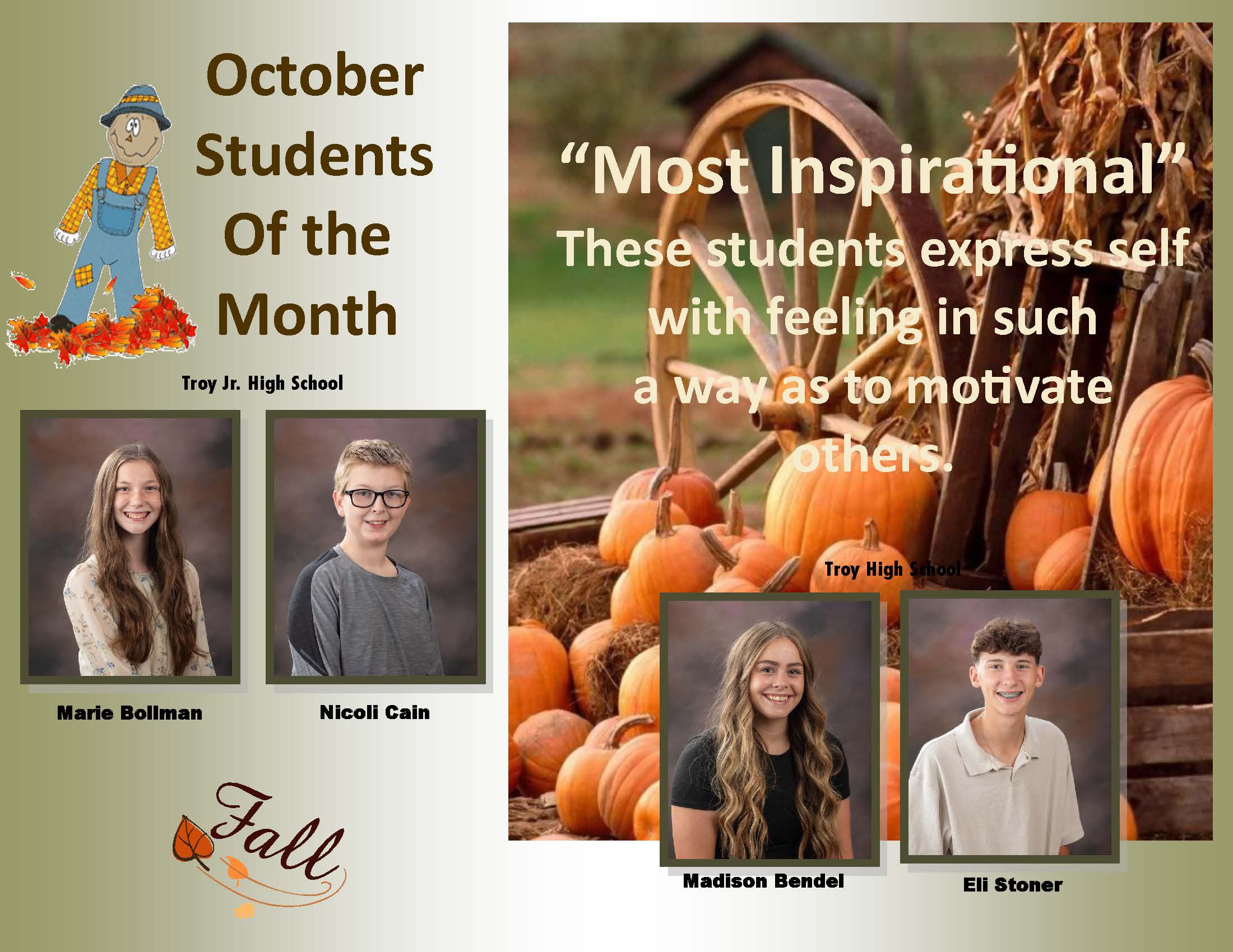 October Students of the Month