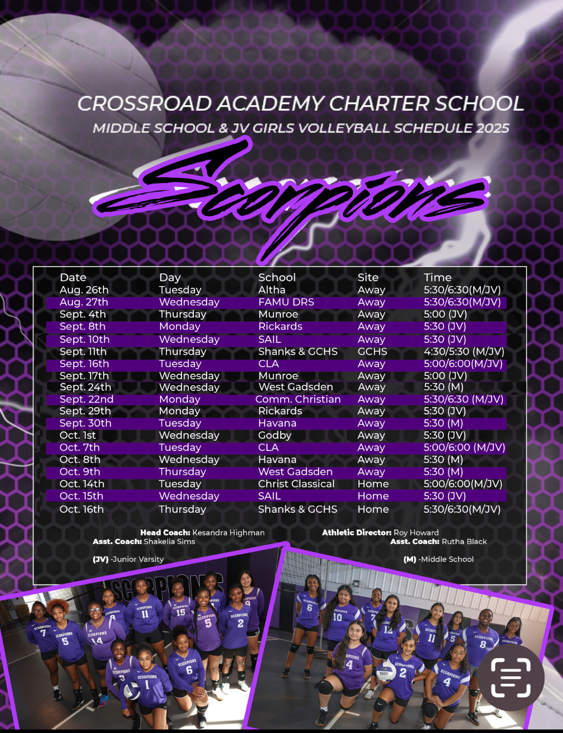 25-26 VB Schedule