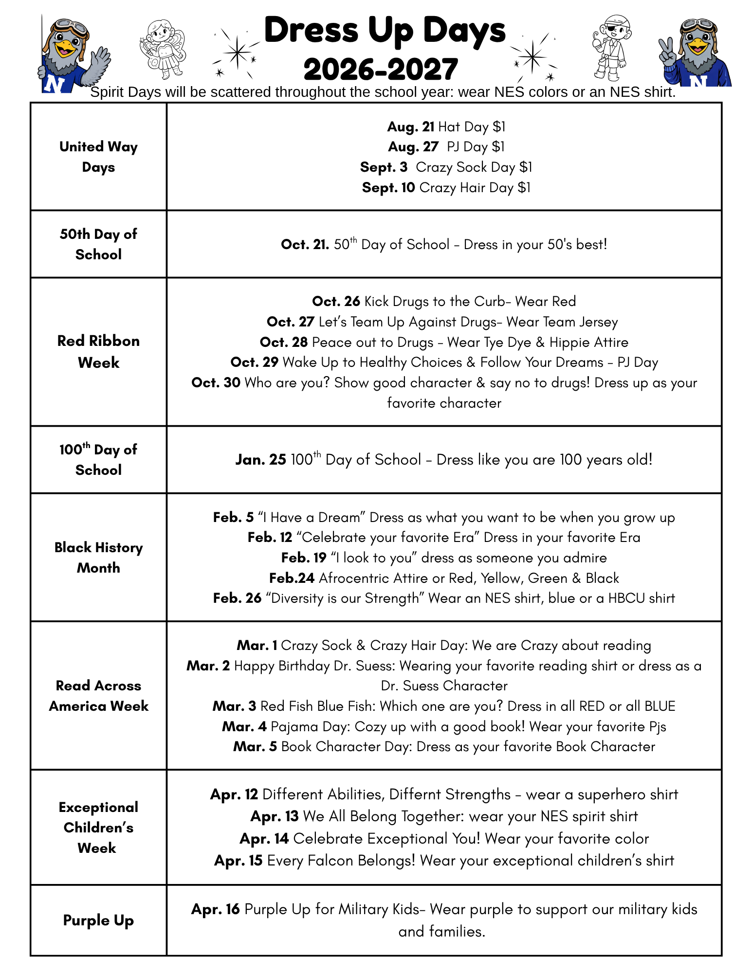 Dress Up Days