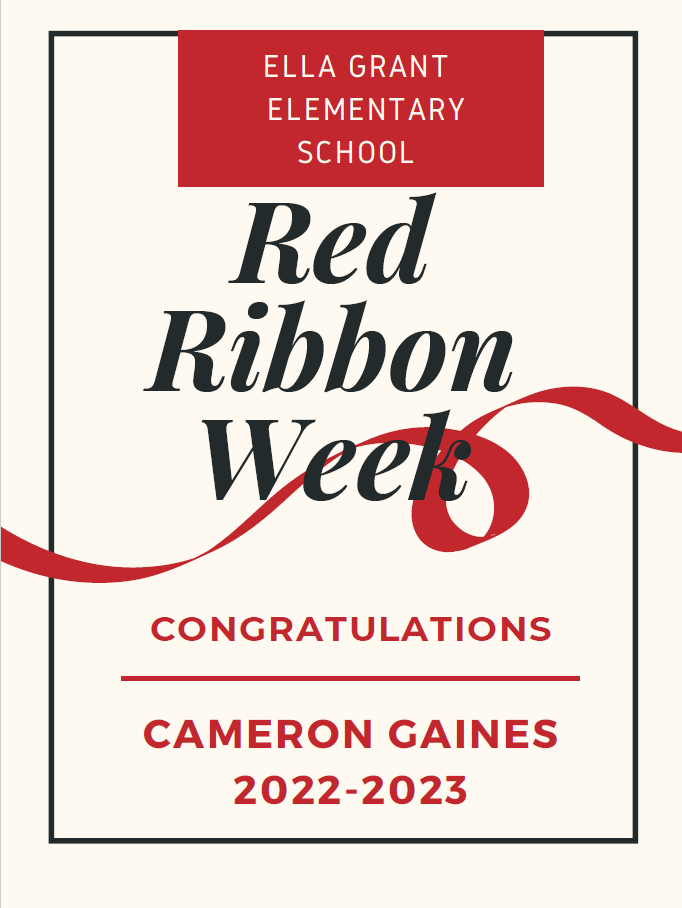Red Ribbon Leadership Award Recipient C. Gaines