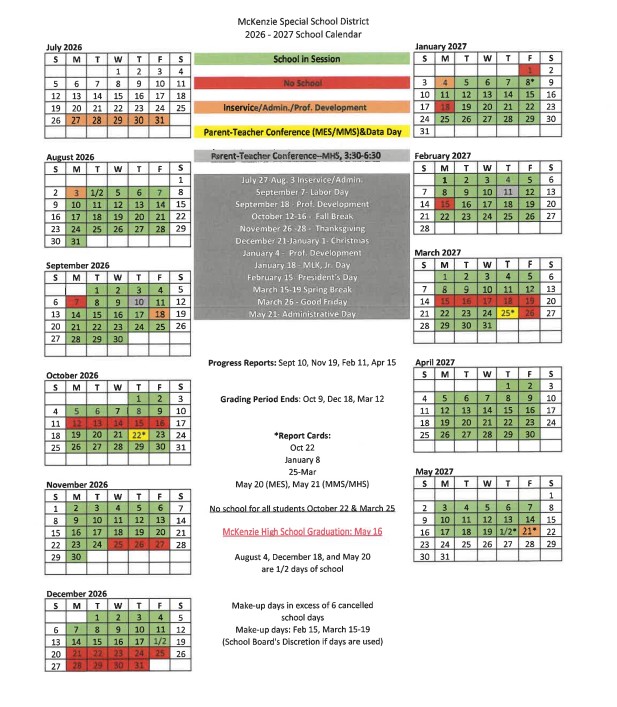 26-27 Calendar