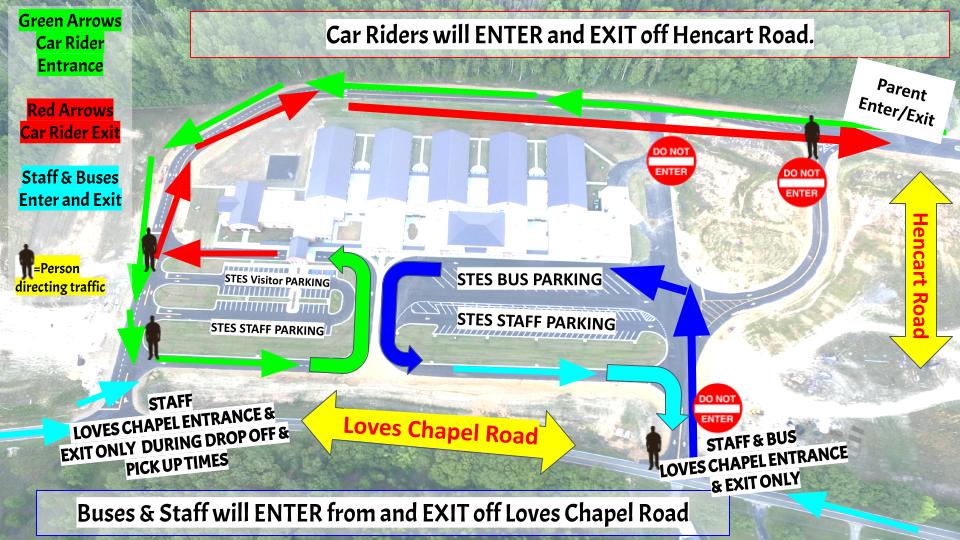 car-rider drop-off and pick-up map 