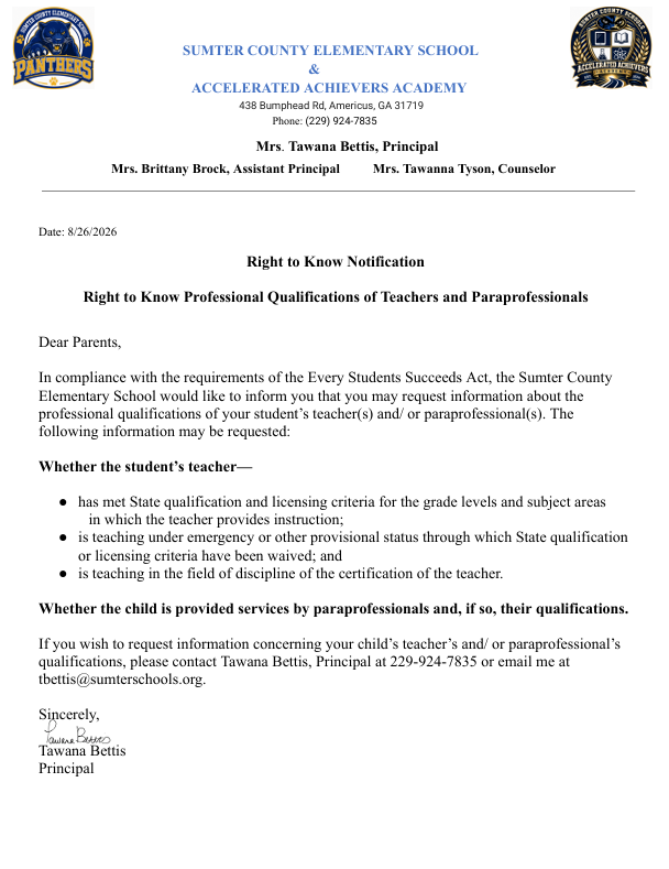 Right To Know - English