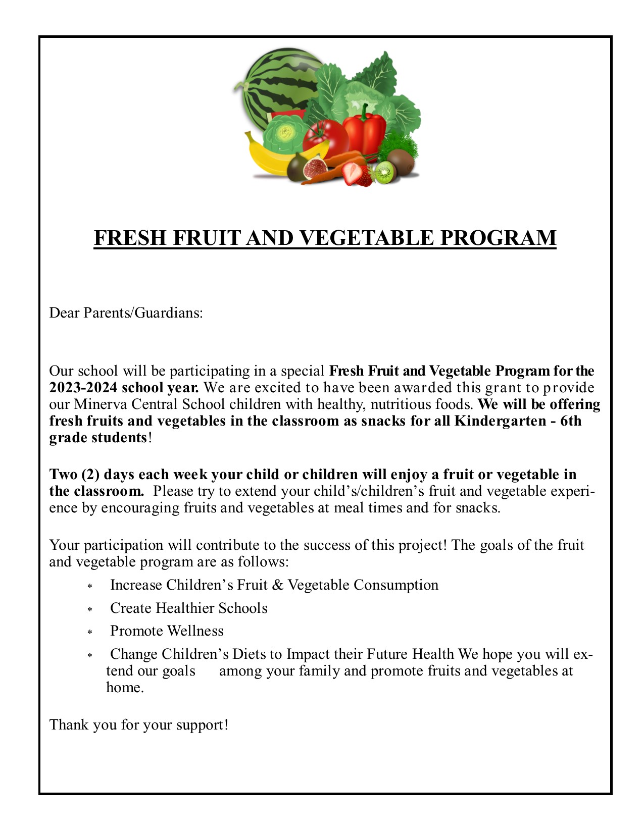 Fruits and veggies image