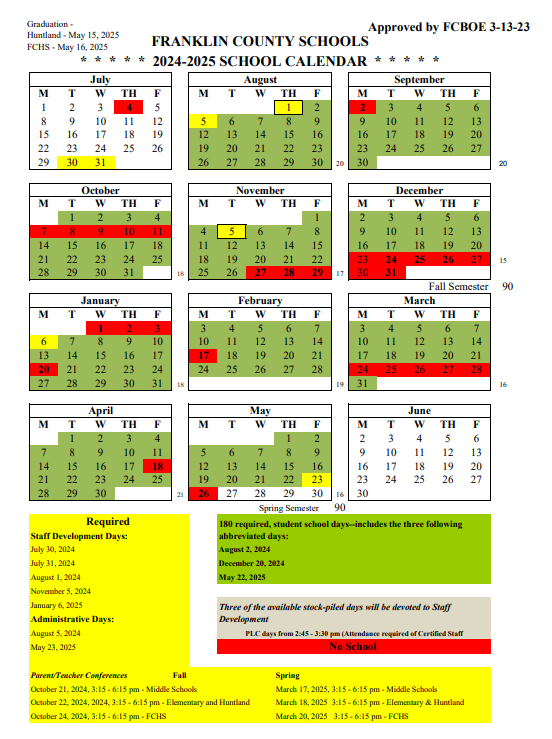 Calendars - South Middle School Calendars - South Middle School