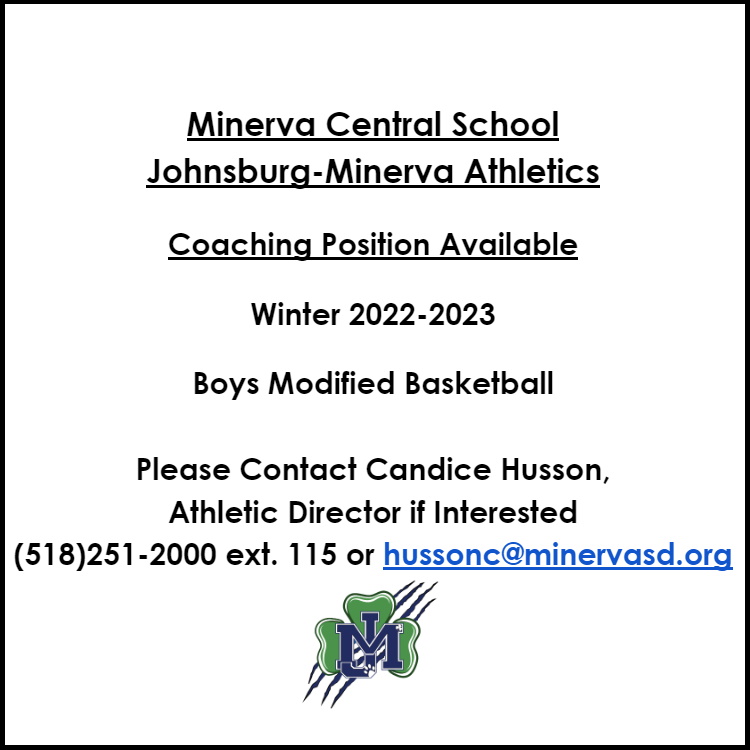 BM Basketball Coach Need contact Candice Husson hussonc@minervasd.org