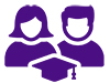 clipart of male and female student with graduation cap