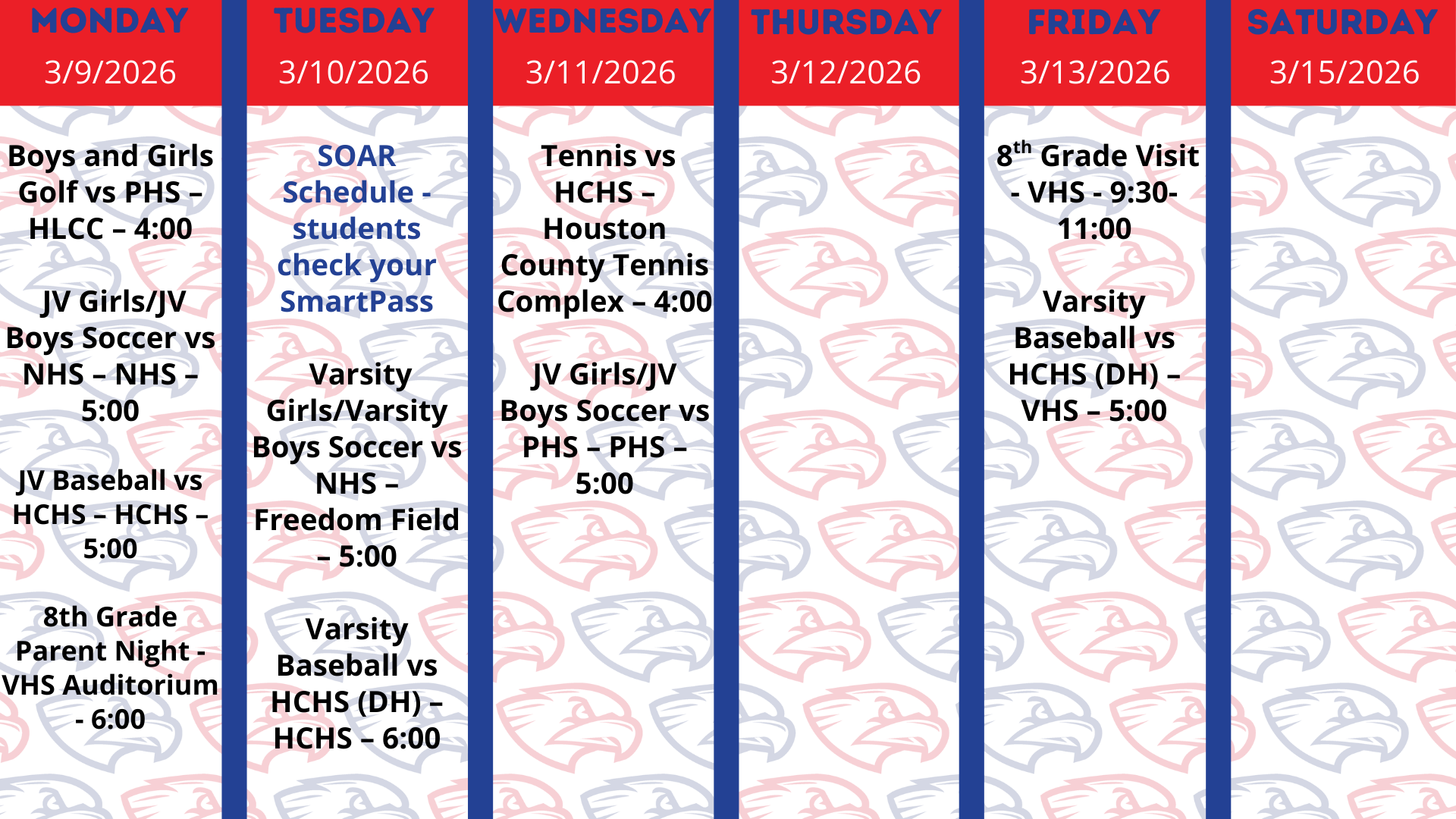 3.9.26 Week at a Glance