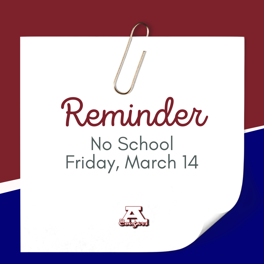 No School Friday, March 14