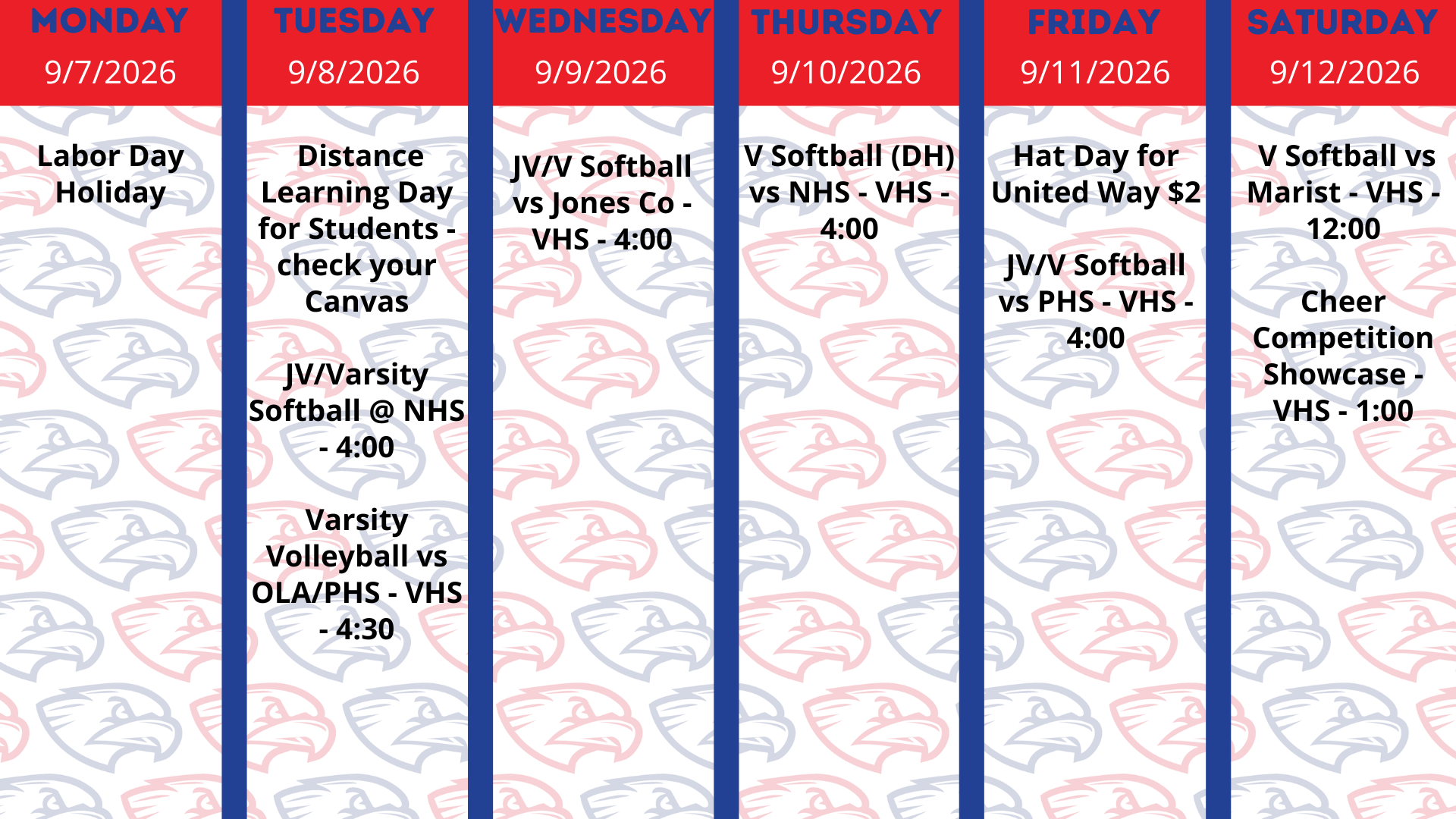 9.7.26 week at a glance