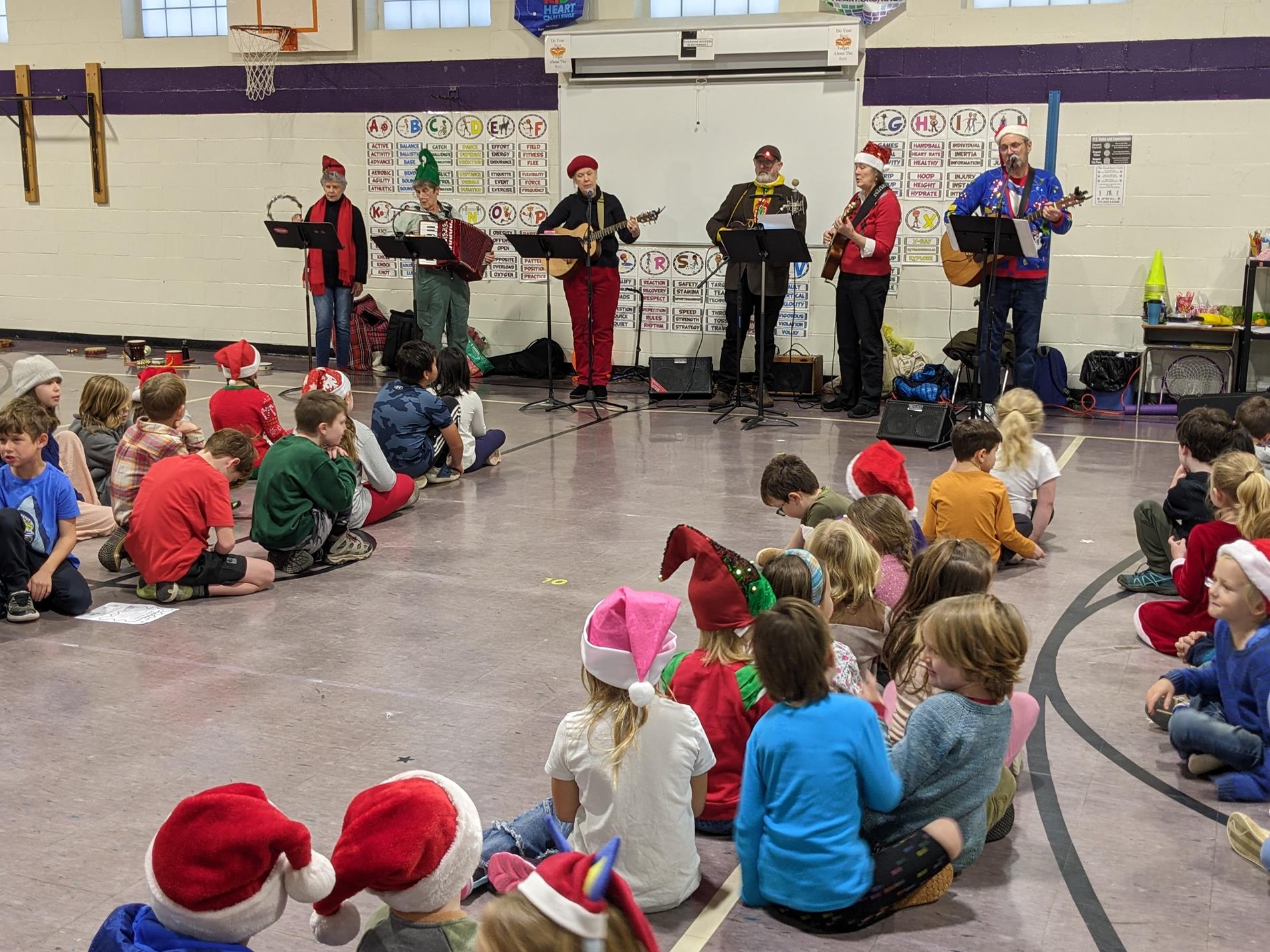 sewanee conglomerate band at school assembly