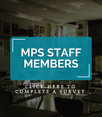 A button for staff to click to access a strategic planning survey