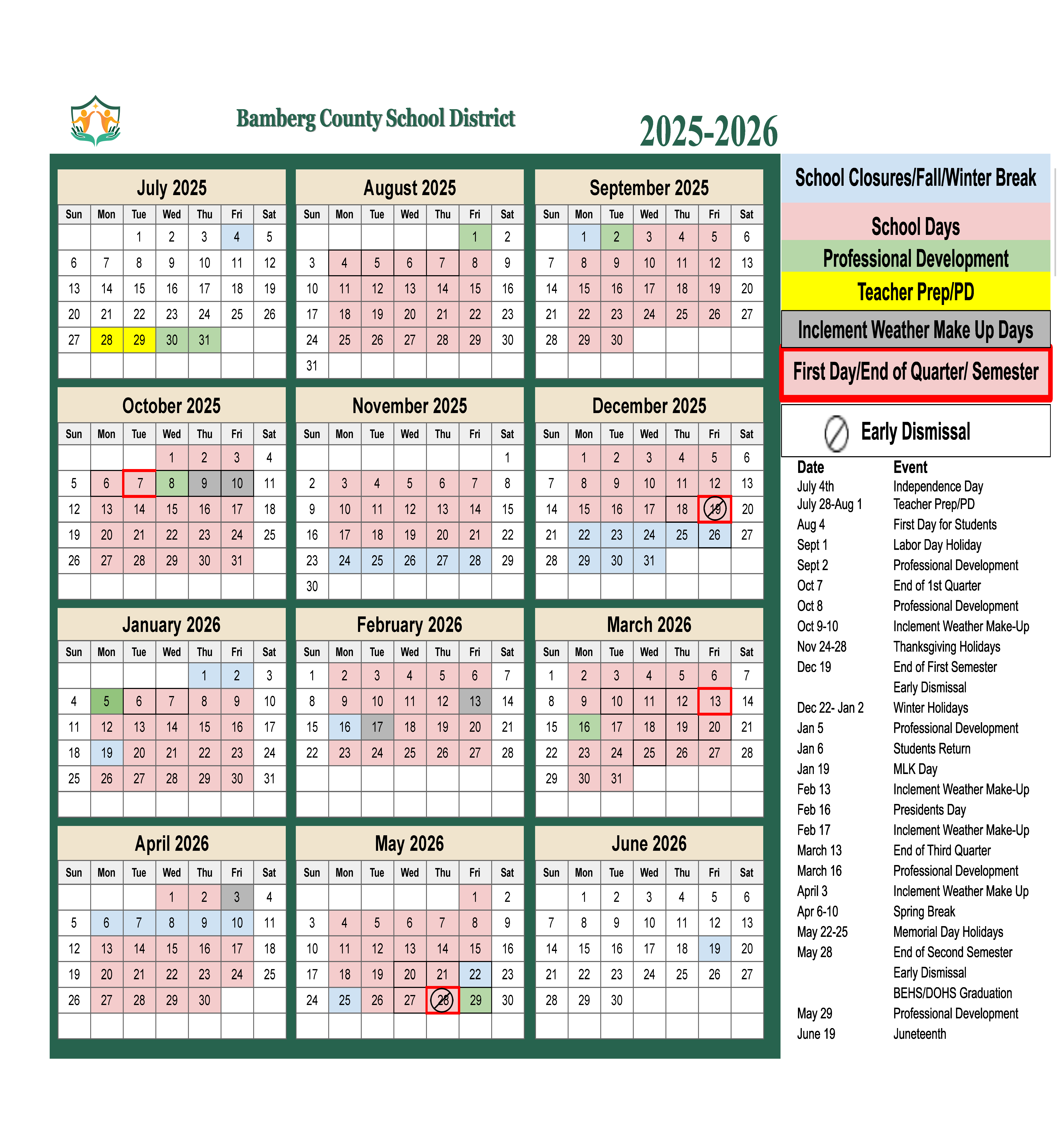 Calendar Options