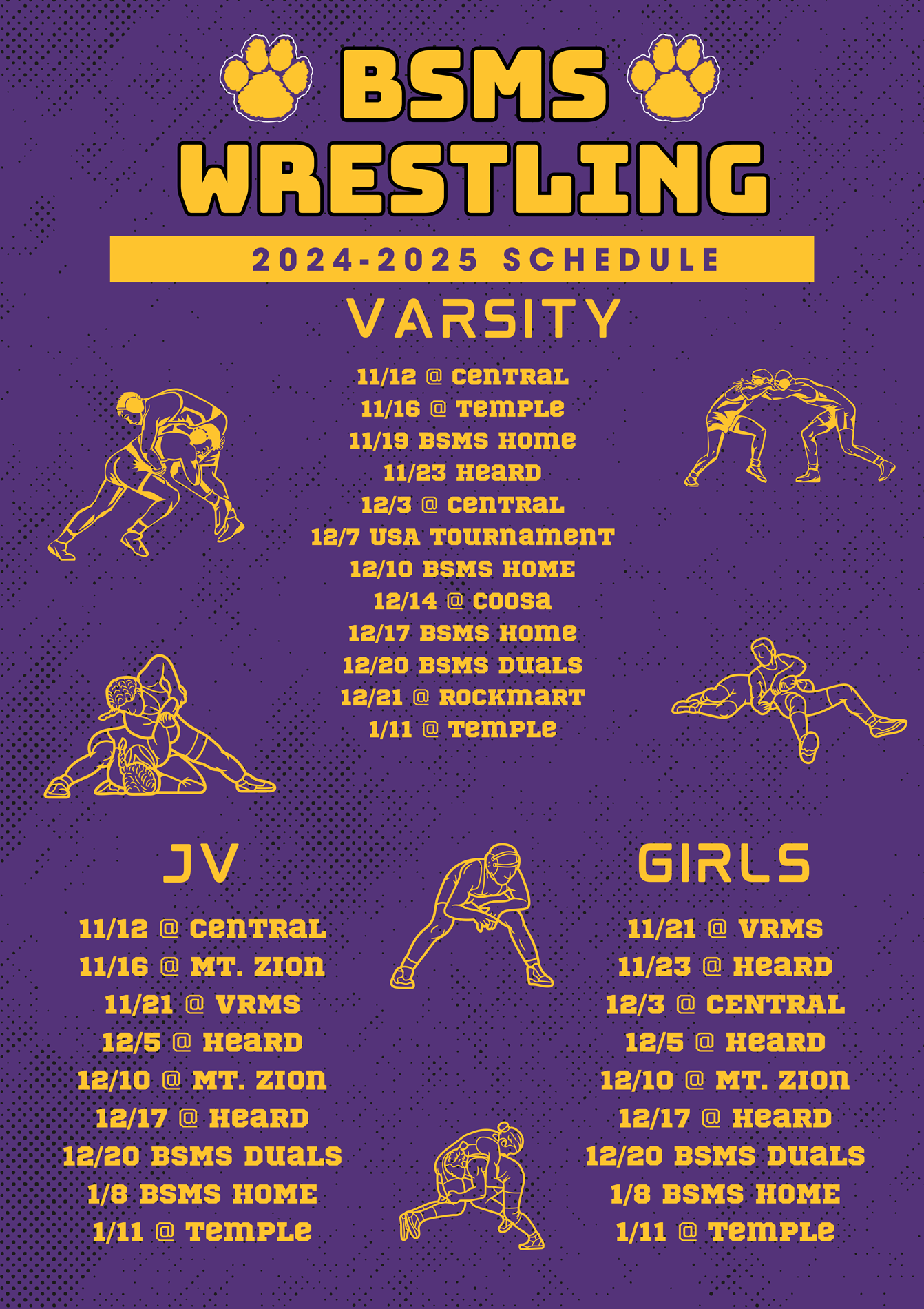 Wrestling Schedule 2024