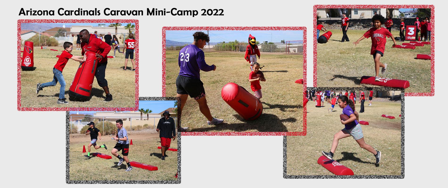 Students participate in Arizona Cardinals Caravan Mini-Camp