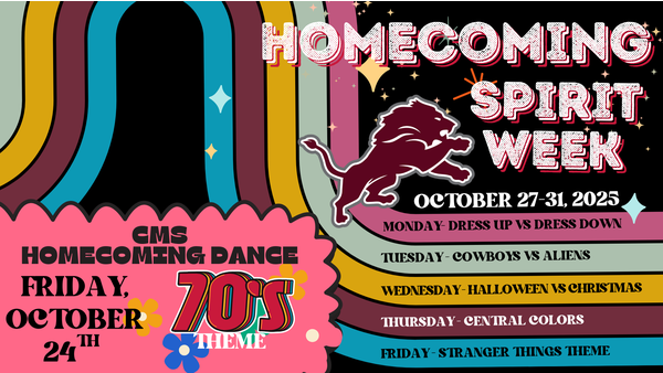 homecoming week dress up week details .  dance this friday.