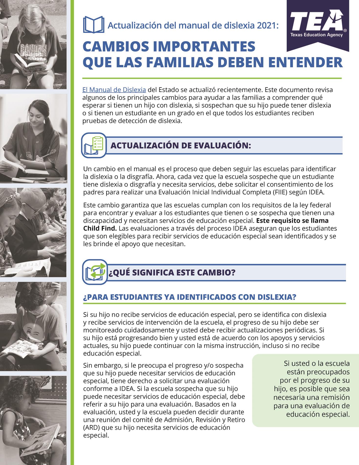 Updated 2021 Dyslexia Handbook (Spanish)