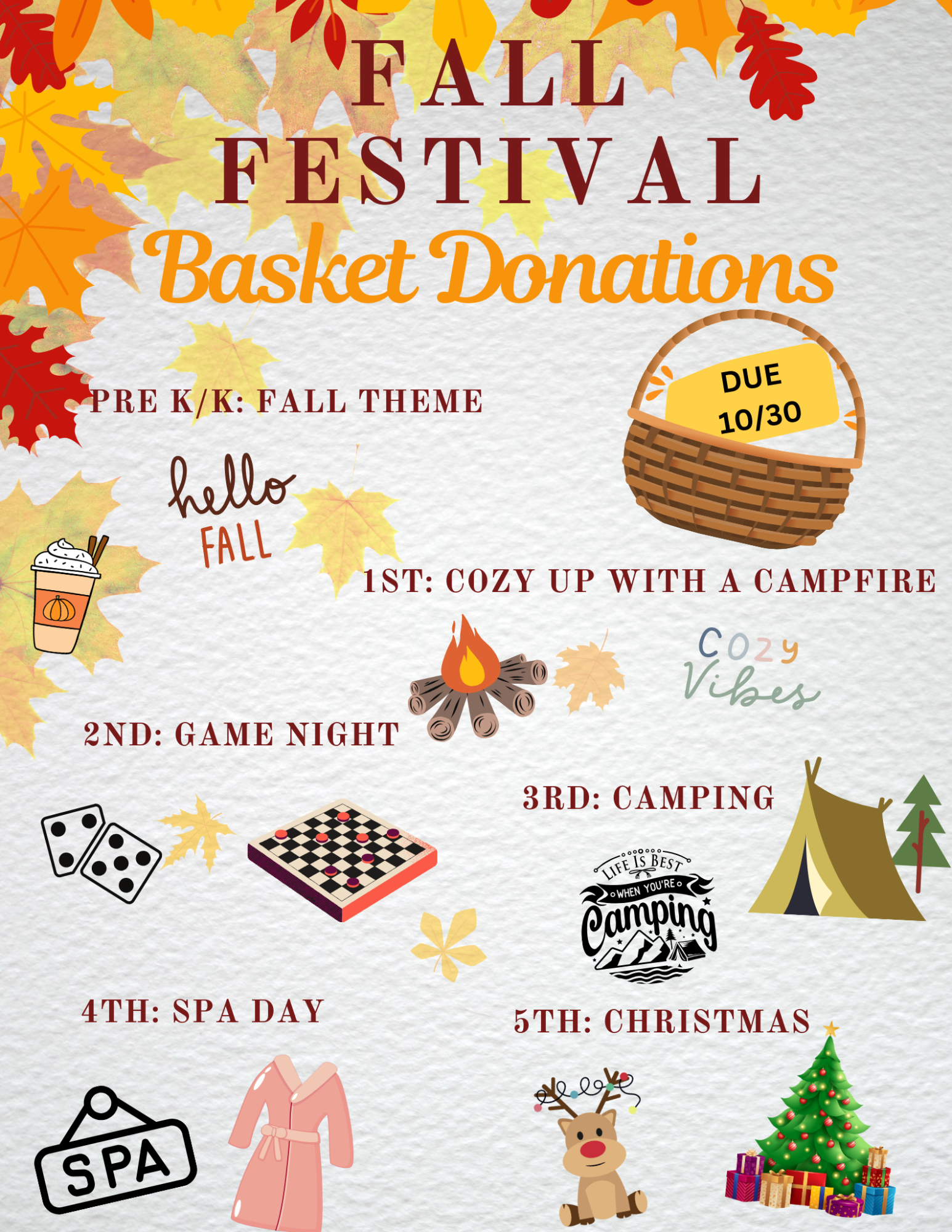 Fall Festival Basket Flyer