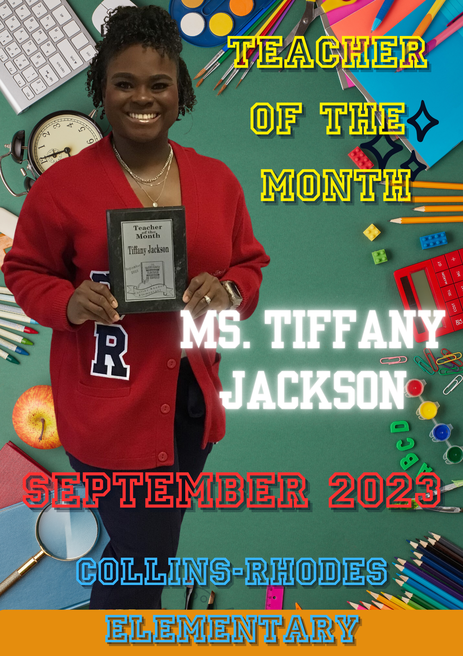 Ms. Tiffany Jackson September Teacher of the Month