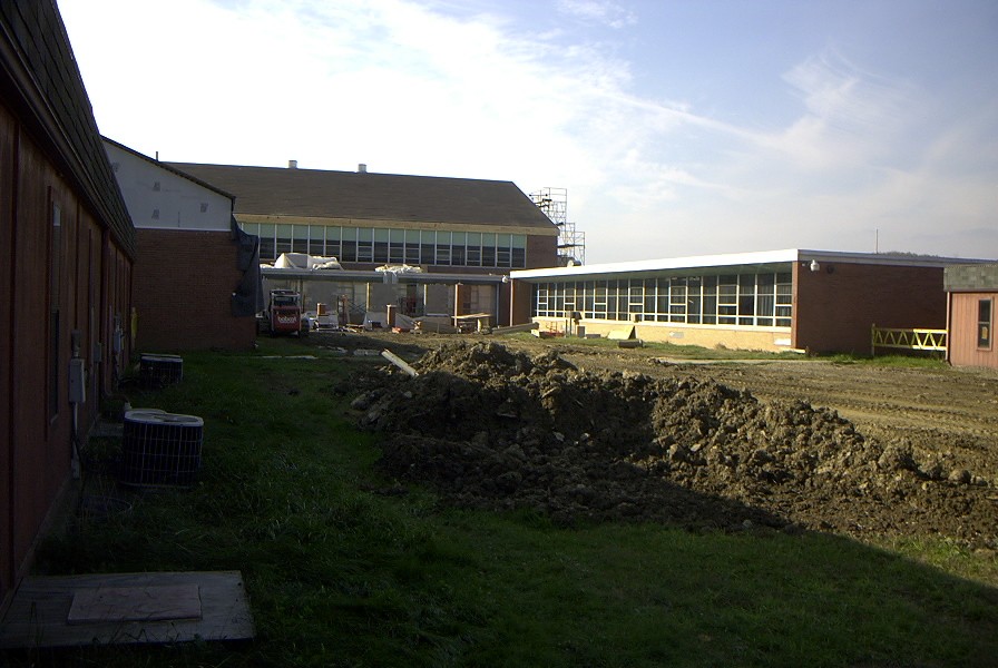 Construction to courtyard