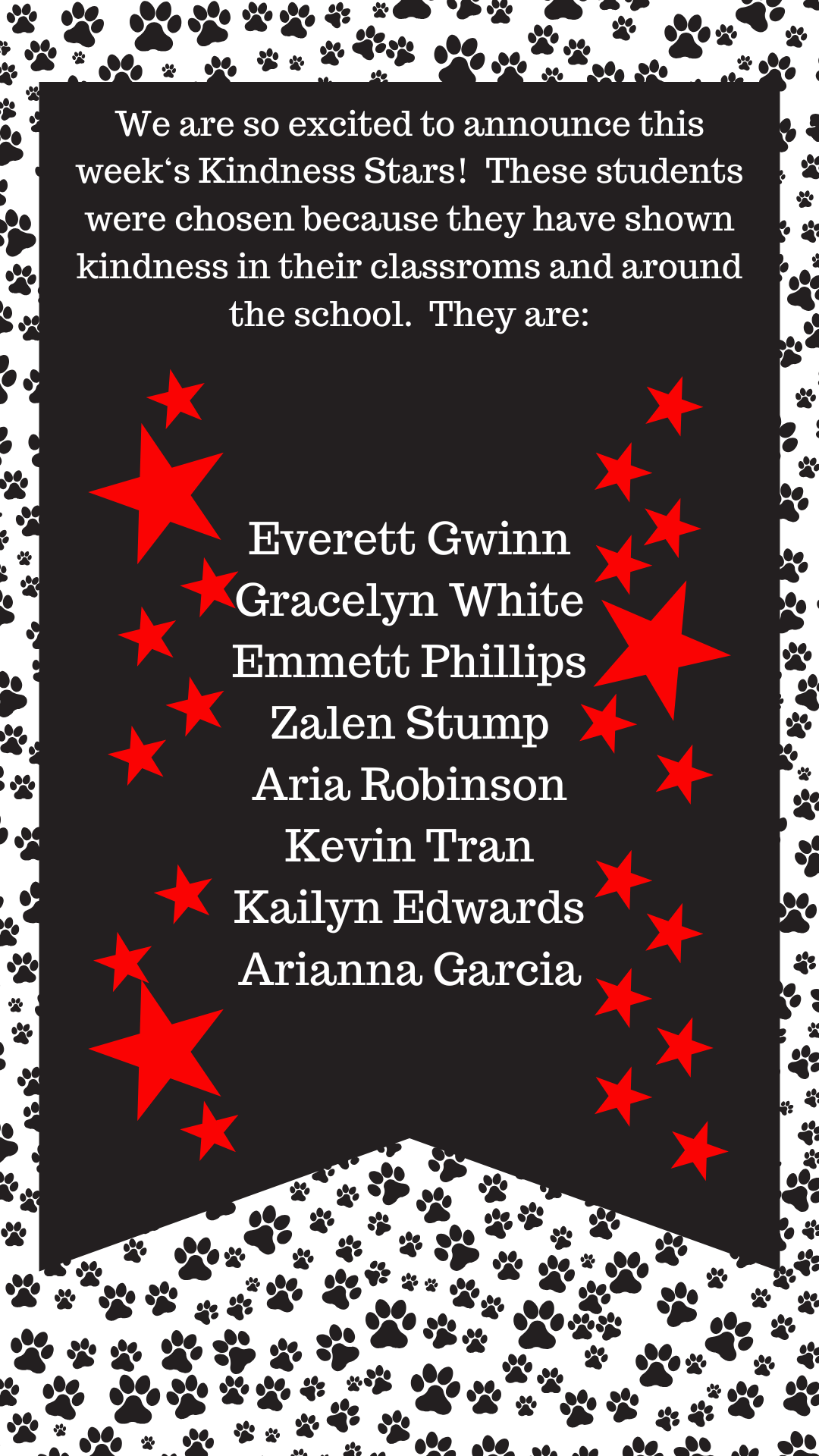 Kindness Stars of the Week