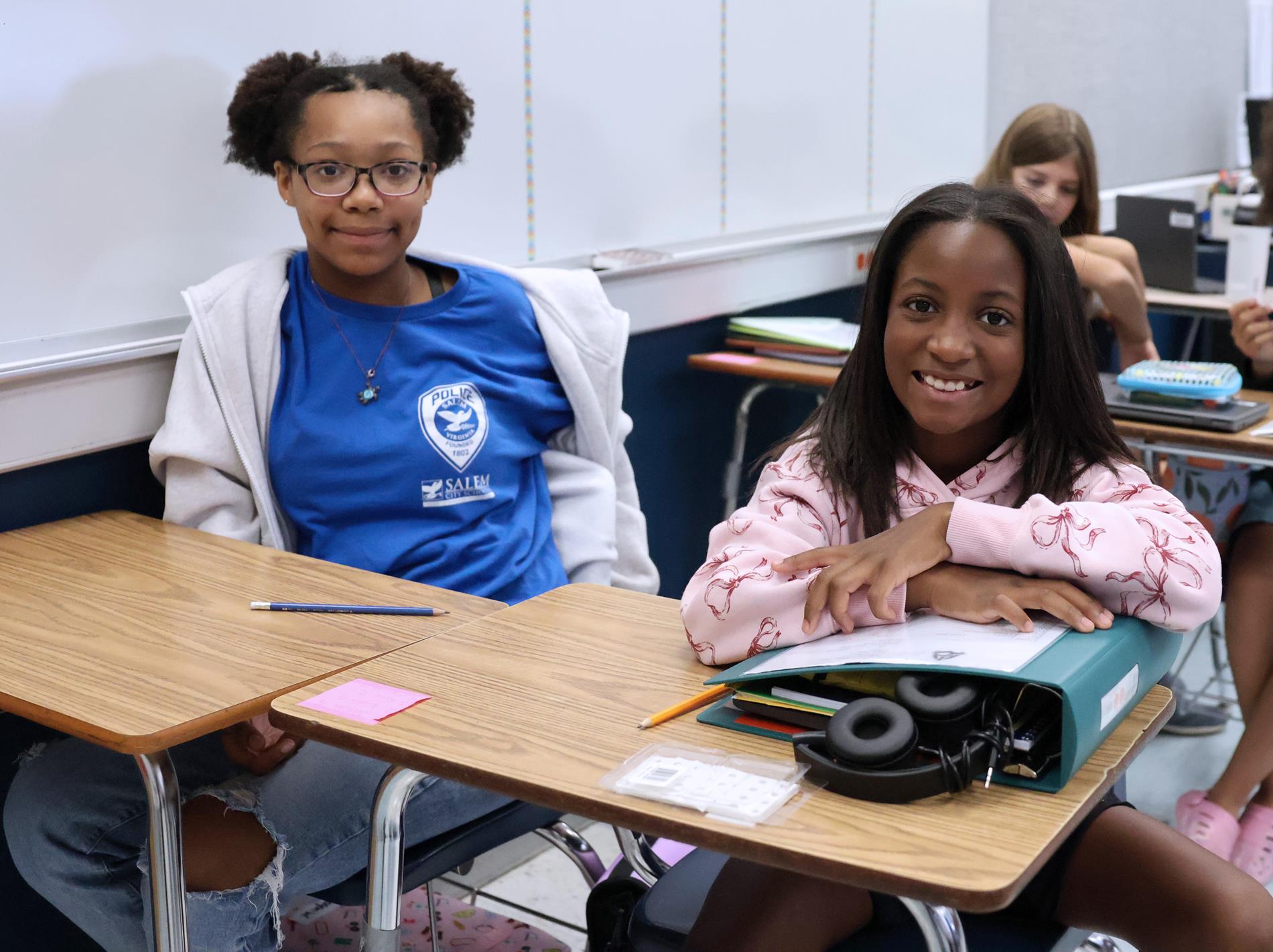 Students sitting at desks